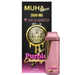 Muha Meds THCa Delta-9 THC Melted Diamonds Disposable Vape 3.5g Purple Champagne
