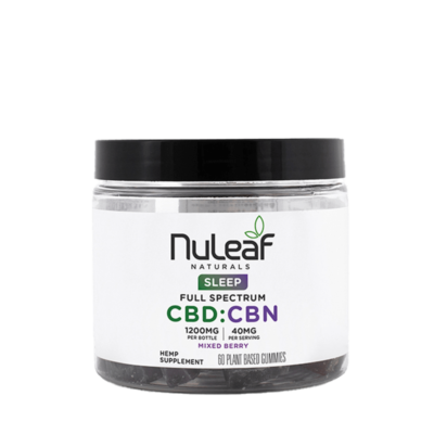 NuLeaf Naturals CBN + CBD Gummies – Mixed Berry 1200mg