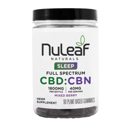 NuLeaf Naturals CBN + CBD Gummies – Mixed Berry 1800mg