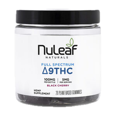 NuLeaf Naturals Full Spectrum Delta 9 THC Gummies Black Cherry