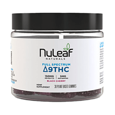 NuLeaf Naturals Full Spectrum Delta 9 THC Gummies Black Cherry