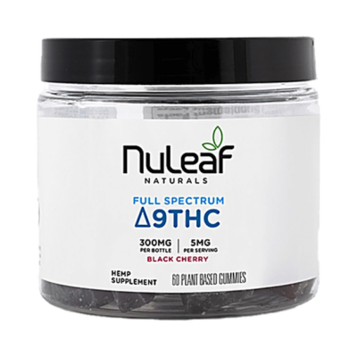 NuLeaf Naturals Full Spectrum Delta 9 THC Gummies Black Cherry