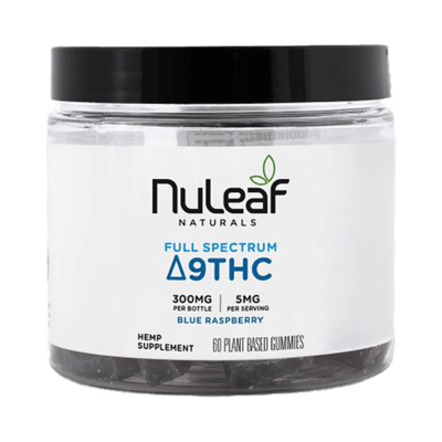 NuLeaf Naturals Full Spectrum Delta 9 THC Gummies Blue Raspberry