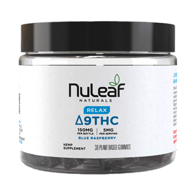 NuLeaf Naturals Full Spectrum Delta 9 THC Gummies Blue Raspberry