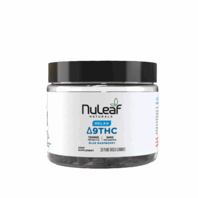 NuLeaf Naturals Delta 9 THC Gummies – Blue Raspberry 150mg