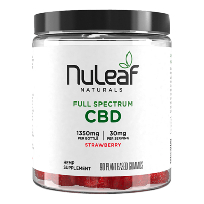 NuLeaf Naturals Full Spectrum CBD Gummies Strawberry