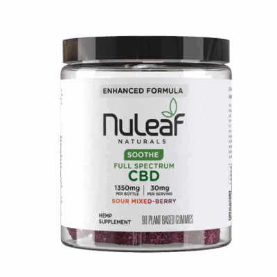 NuLeaf Naturals Full Spectrum CBD Gummies – Sour Mixed Berry 1350mg