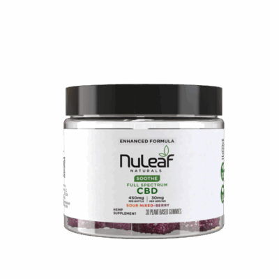 NuLeaf Naturals Full Spectrum CBD Gummies – Sour Mixed Berry 450mg