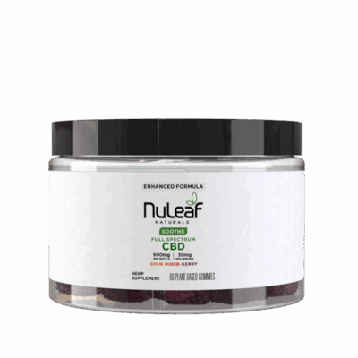 NuLeaf Naturals Full Spectrum CBD Gummies – Sour Mixed Berry 900mg