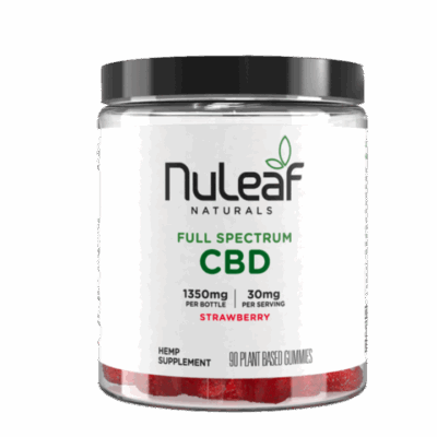 NuLeaf Naturals Full Spectrum CBD Gummies – Strawberry 1350mg
