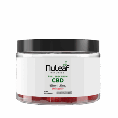 NuLeaf Naturals Full Spectrum CBD Gummies – Strawberry 900mg