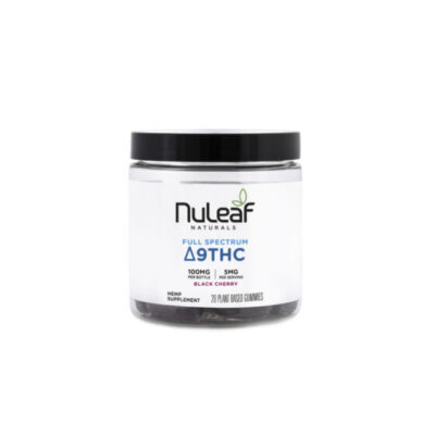 NuLeaf Naturals Full Spectrum Delta 9 THC Gummies – Black Cherry 20ct