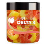 RA Royal CBD Delta 8 THC + CBD Gummies Peach