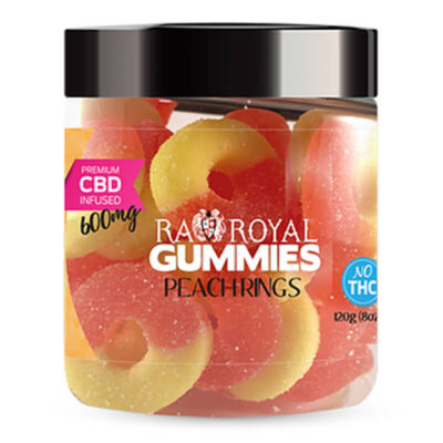 RA Royal CBD Peach Rings CBD Gummies 600mg