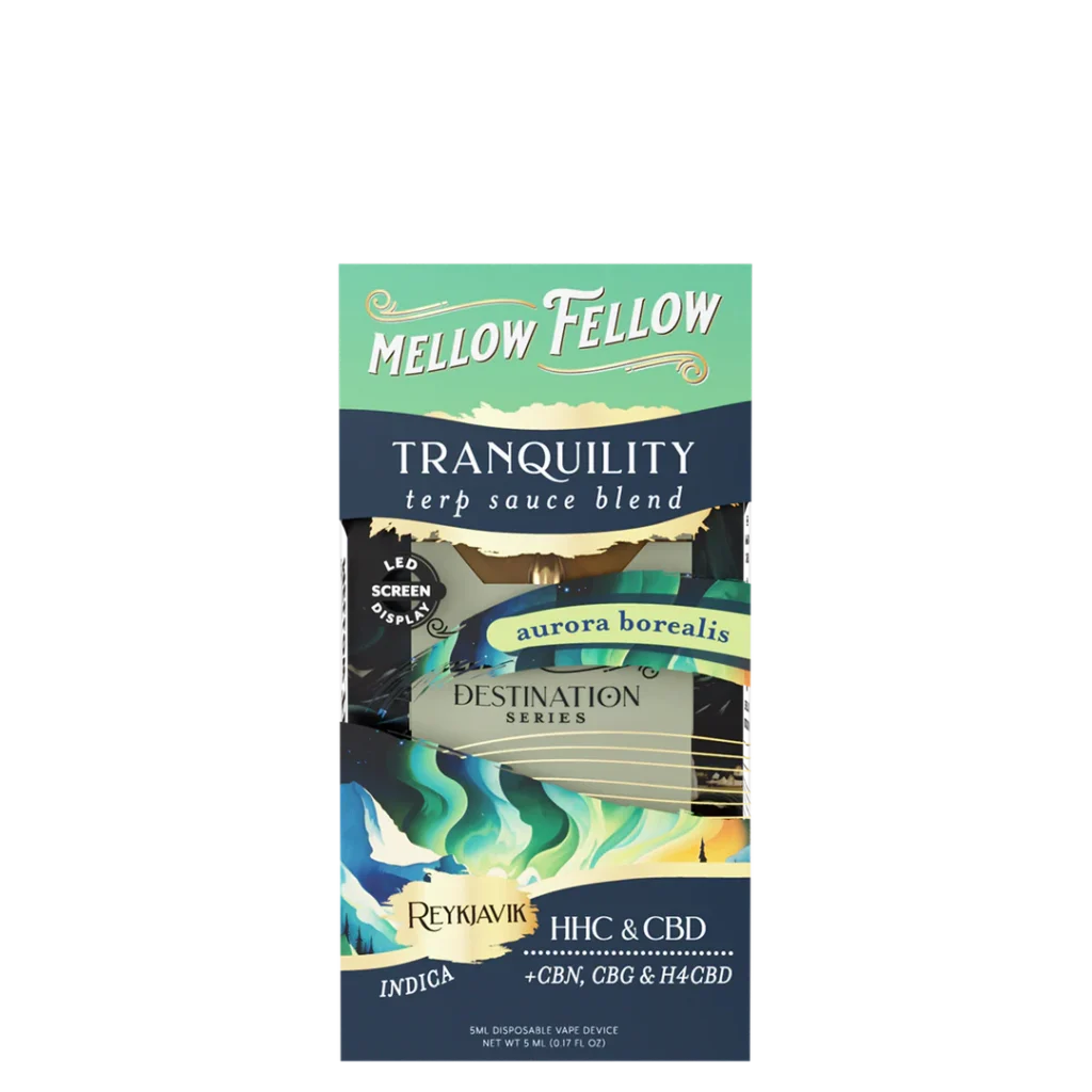 Mellow Fellow Tranquility Blend Vape Aurora Borealis Indica