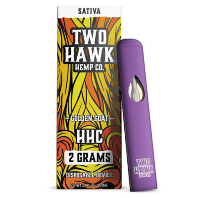 Two Hawk Extracts HHC Vape Pen Golden Goat (Sativa) 2g Single