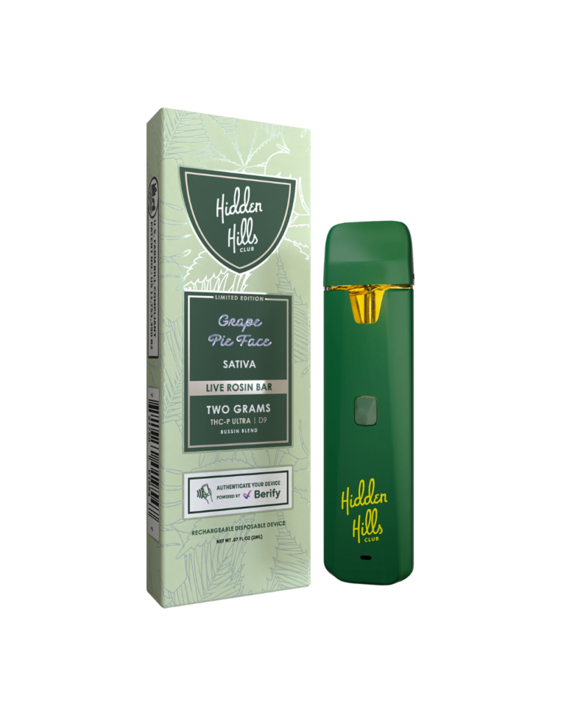 Hidden Hills 2G Live Rosin Bar Disposable Bussin Blend