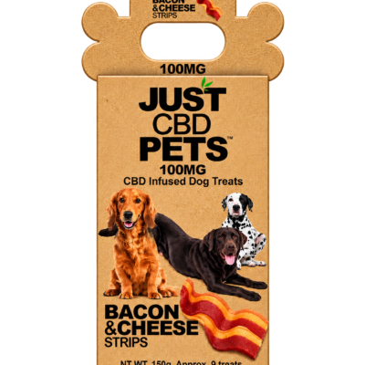 JustCBD CBD Dog Treats Cheese Wraps  Bacon - Cheese 100mg