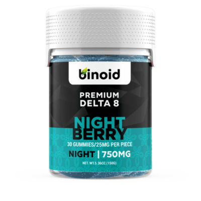 Binoid Premium Delta-8 25mg THC Gummies - Night Berry