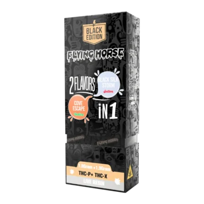Flying Horse Black Edition 2in1 Disposable Black Silk Storm Cove Excape 3.8