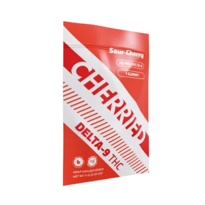 Cherried 1pc Edibles 20mg Delta 9 + THC + Gummies Sour Cherry