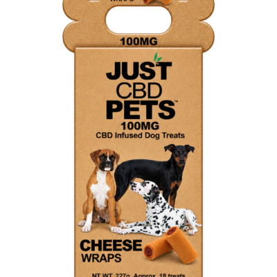 JustCBD CBD Dog Treats Cheese Wraps 100mg