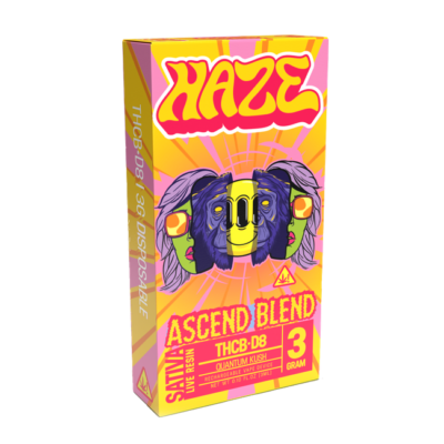 Haze Ascend Blend THCB Delta-8 Live Resin Disposable Vape Quantum Kush 3G
