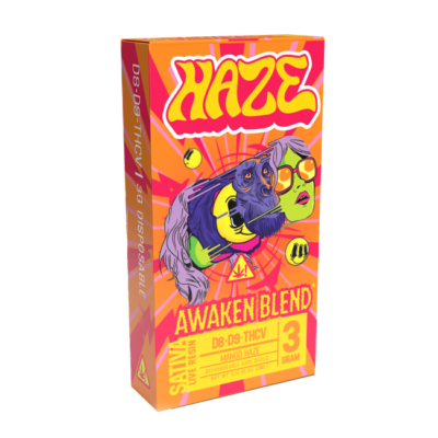 Haze Awaken Blend Delta-8 THCV Live Resin Disposable Vape Mango Haze 3G