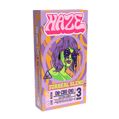 Haze Surreal Blend D8 CBG D10 Disposable Vape Cotton Candy 3G