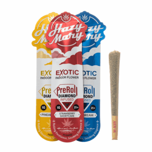 Hazy Mary Exotic Indoor Diamond Infused PreRolls 1g