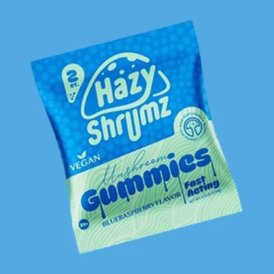 Hazy Shrums Mushroom Gummies Mixed Flavors 25ct Display 2pk