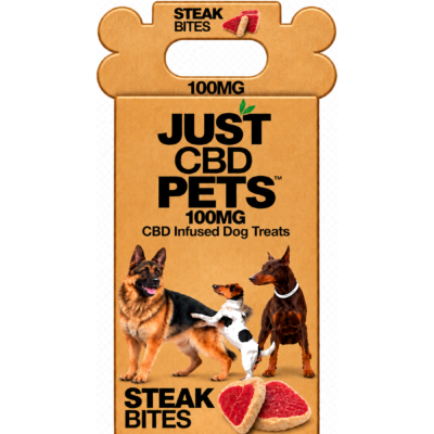 JustCBD CBD Dog Treats Steak Bites 100mg