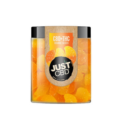 JustCBD CBD + THC Orange Drops Gummies 250mg | 1000mg