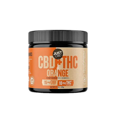 JustCBD CBD + THC Orange Drops Gummies 250mg | 1000mg