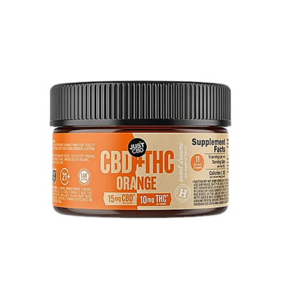 JustCBD CBD + THC Orange Drops Gummies 250mg | 1000mg