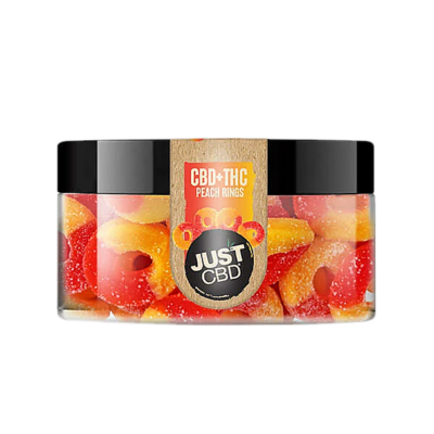 JustCBD CBD + THC Peach Rings Gummies 250mg | 1000mg