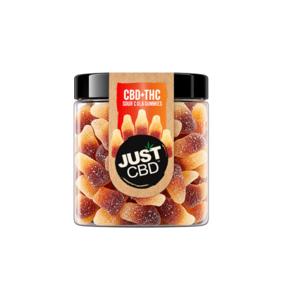 JustCBD CBD + THC Sour Cola Gummies 250 mg - 1000mg