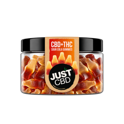 JustCBD CBD + THC Sour Cola Gummies 250 mg - 1000mg