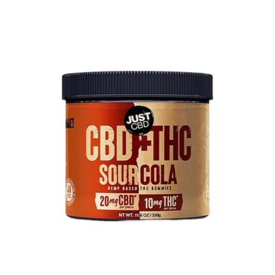 JustCBD CBD + THC Sour Cola Gummies 250 mg - 1000mg