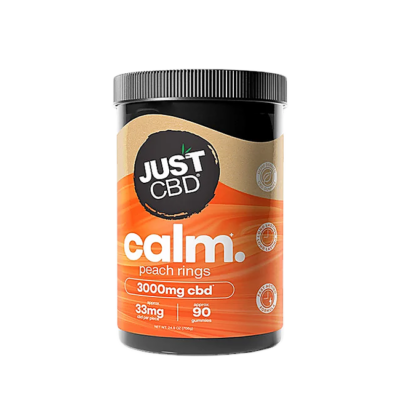 JustCBD CBD Peach Rings Gummies 250mg | 500mg | 1000mg | 3000mg
