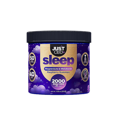 JustCBD CBD Sleep Magnesium - Melatonin Raspberry Gummies 2000mg
