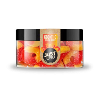 JustCBD CBD + Delta 8 THC Gummies - Peach Rings