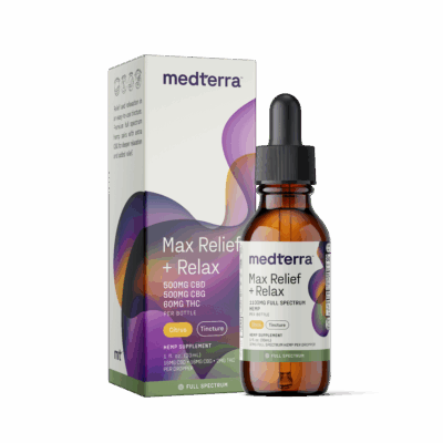 Medterra CBG+CBD Max Relief + Relax Oil Tincture