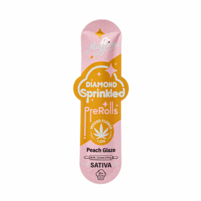 Muffins Diamond Sprinkled Prerolls 1.25G Peach Glaze
