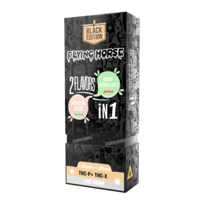 Flying Horse Black Edition 2in1 Disposable Rainy Herbal Mist Horizon Bliss 3.8