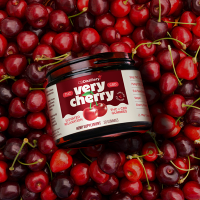 CBDistillery Very Cherry 5mg THC + 75mg CBD Elevated Relaxation Gummies - Cherry