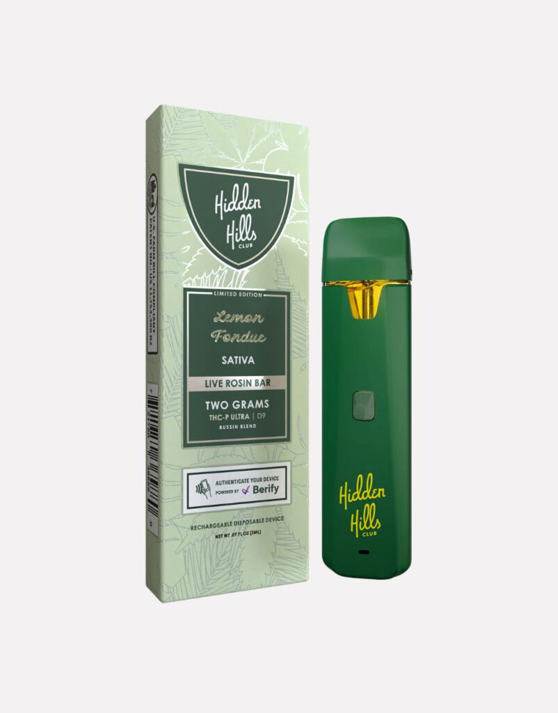 Hidden Hills 2G Live Rosin Bar Disposable Bussin Blend