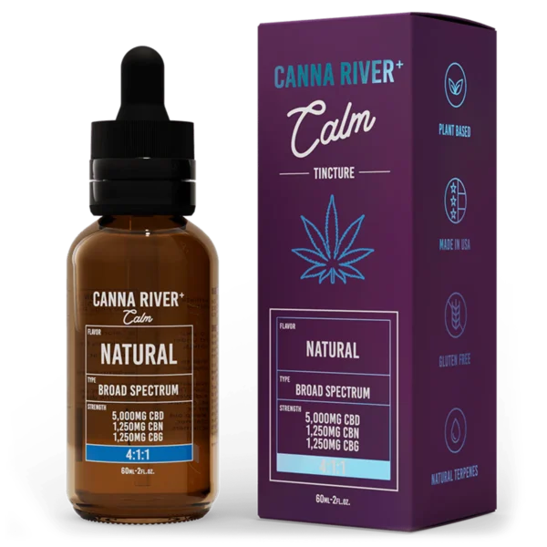 Canna River Calm CBD Oil Tincture with CBG + CBN 60ml - Destino Farms