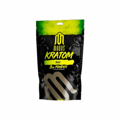Modus Kratom Thai 8oz white vein powder 227g - energizing Thai kratom leaf