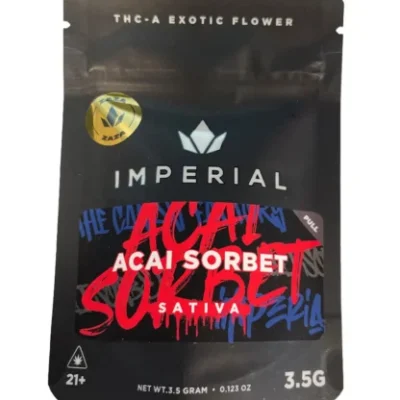 Imperial Acai Sorbet THCA Exotic Flower 3.5g Sativa Zaza Grade